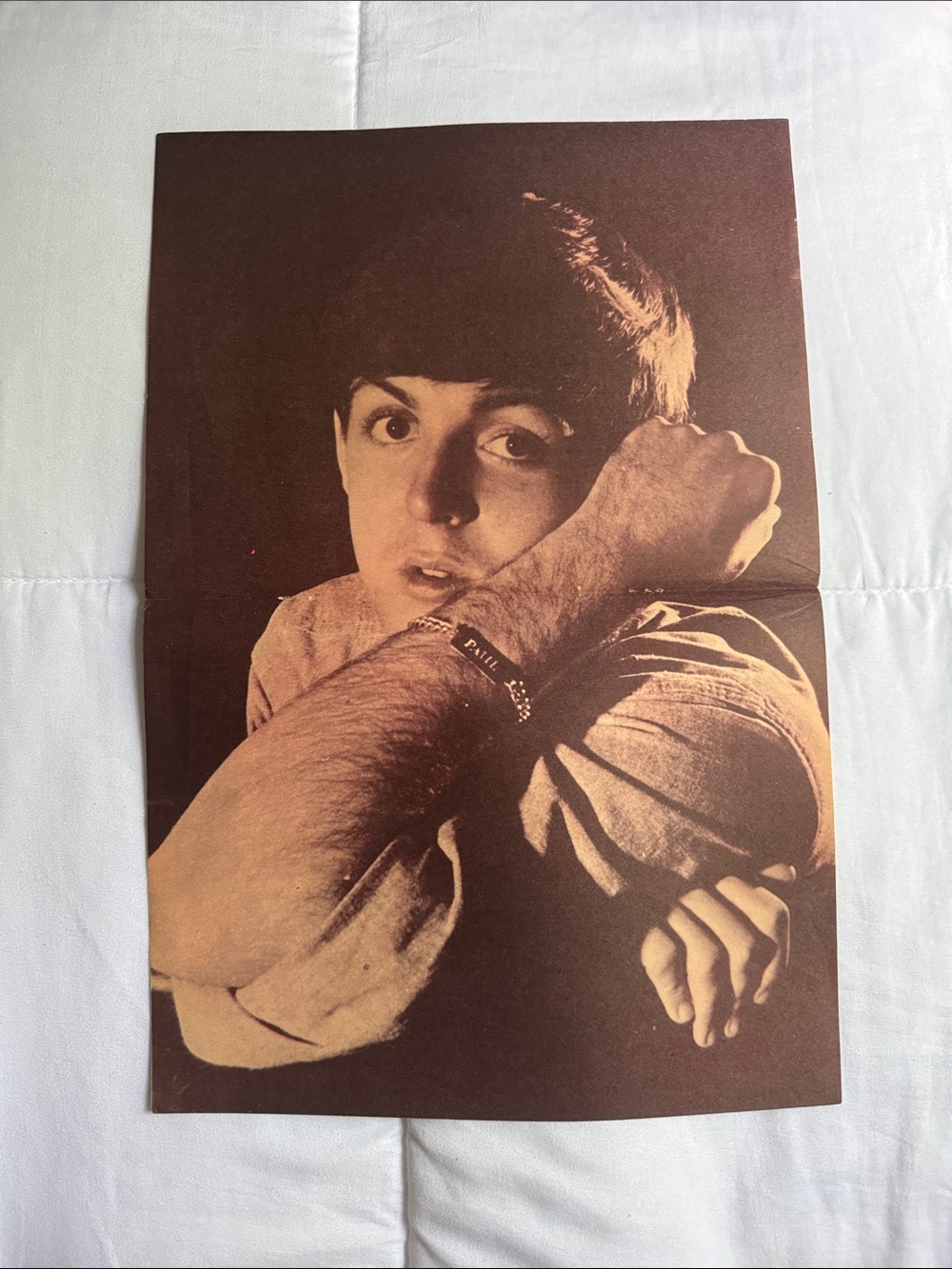Paul McCartney Brown Sepia Portrait Wall Art Print | Centerfold Poster